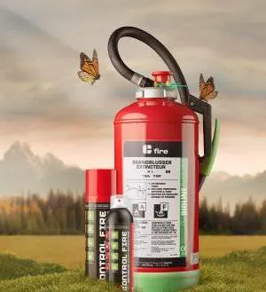 EcoForce blustoestel in een natuurlijke omgeving met vlinders